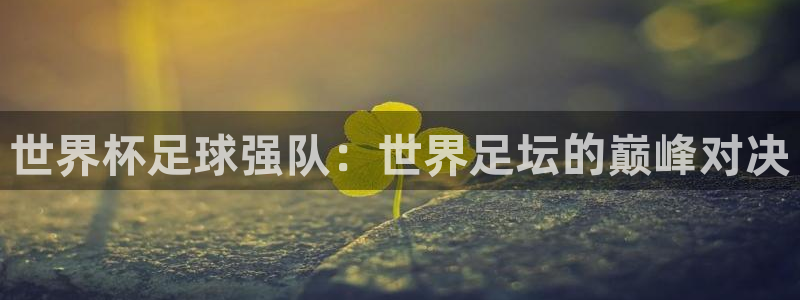 世界杯足球强队：世界足坛的巅峰对决